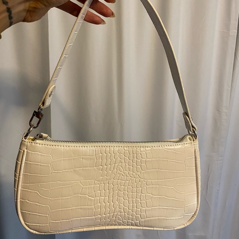 Pinky Promise Croc Shoulder Bag White